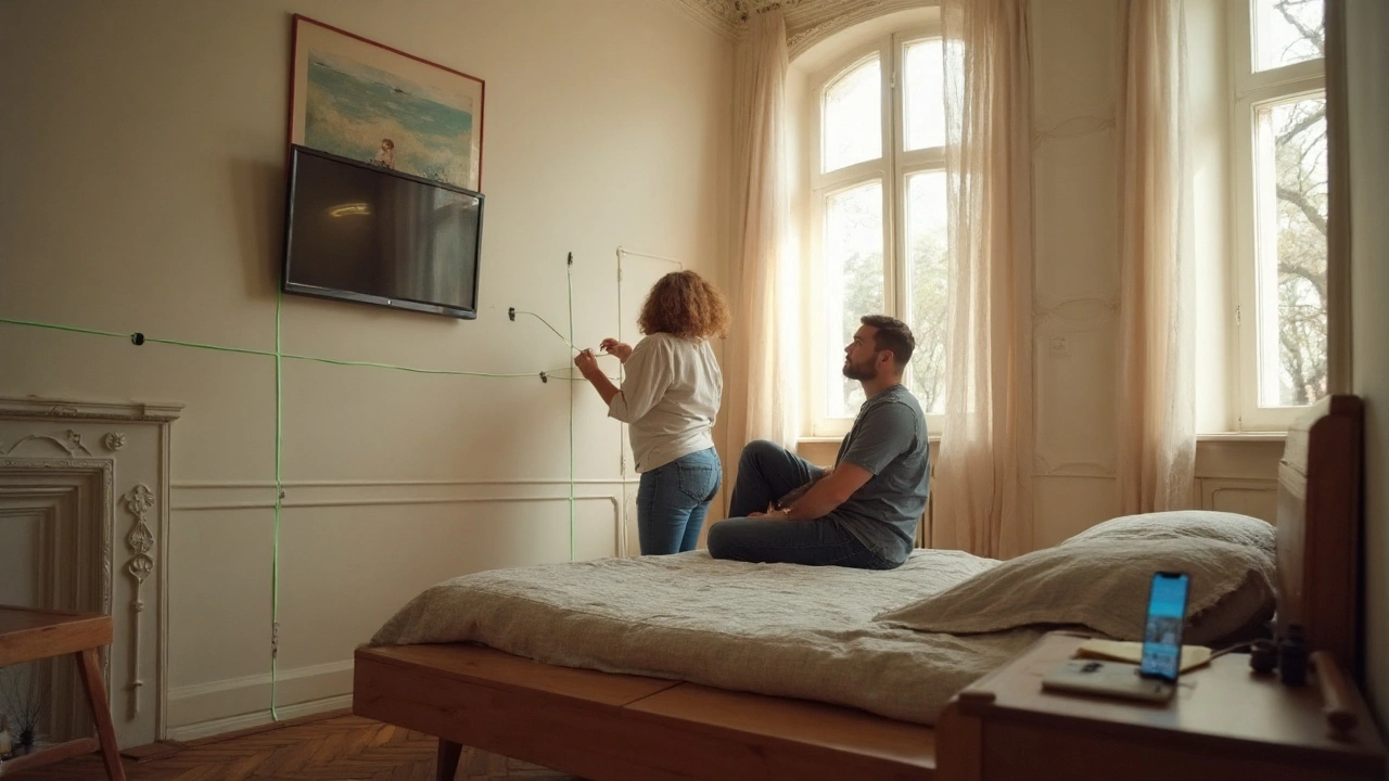 TV-Höhe im Schlafzimmer: perfekte Montage über dem Bett mit Richtwerten, Rechner & Beispielen (2025)
