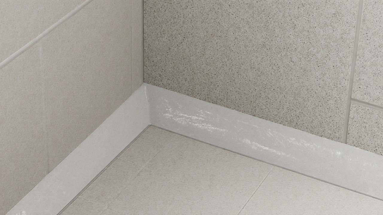 Wasserfeste Unterlage hinter Fliesen in der Duschnische