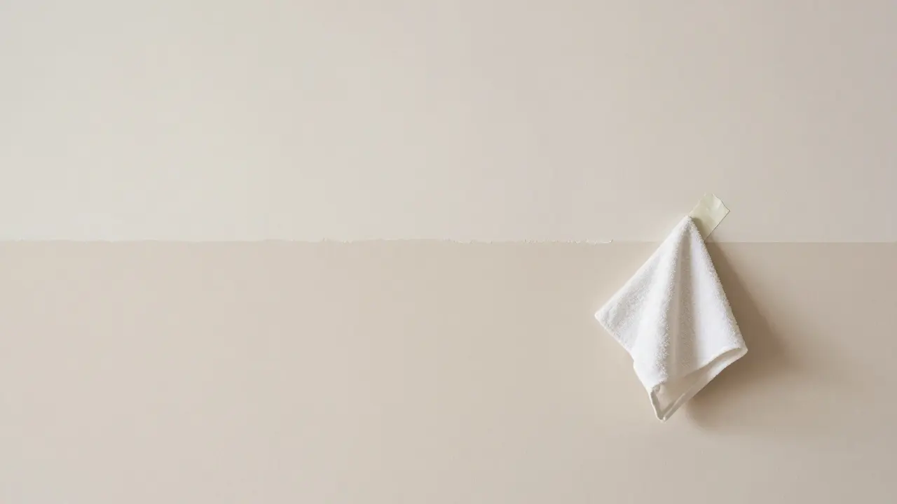 Perfekte Farbkante zwischen zwei Wandfarben ohne Unterlauf.