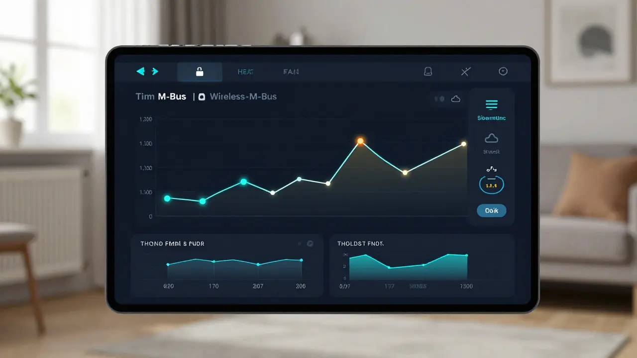 Digitales Dashboard zur Echtzeit-Überwachung des Heizenergieverbrauchs