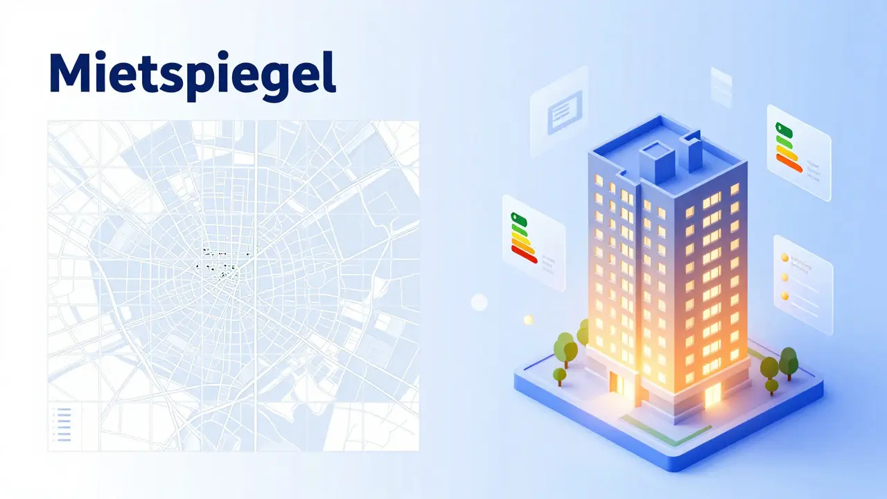 Grafik: Individuelles Gutachten im Vergleich zum allgemeinen Mietspiegel.