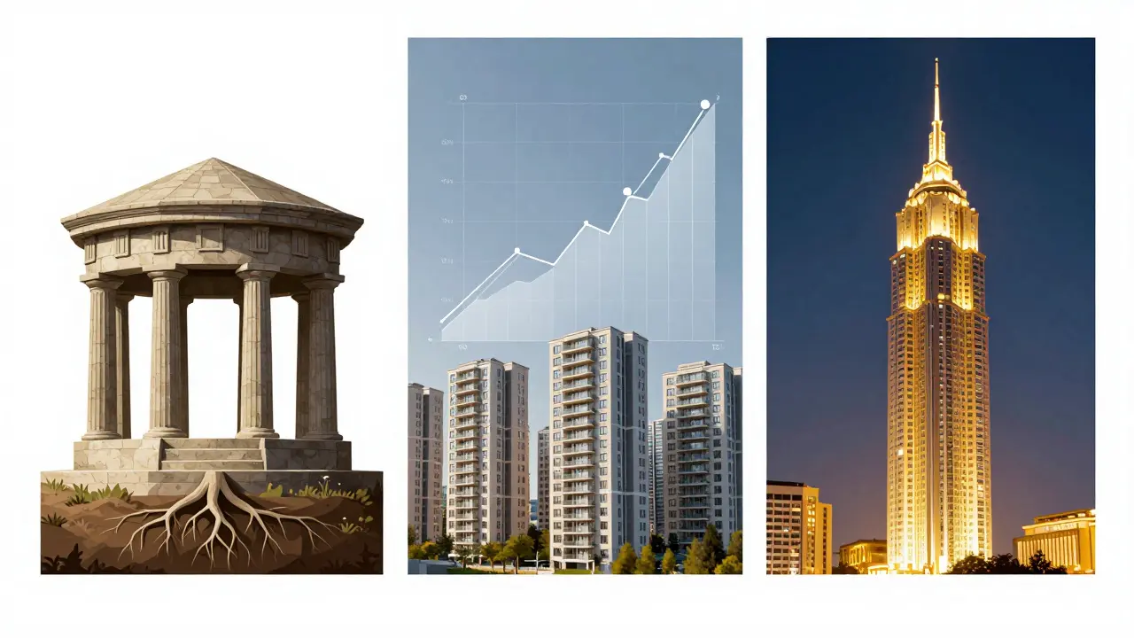 Konzeptionelle Darstellung der drei Käufergruppen: Family Offices, institutionelle Fonds und Private Equity.