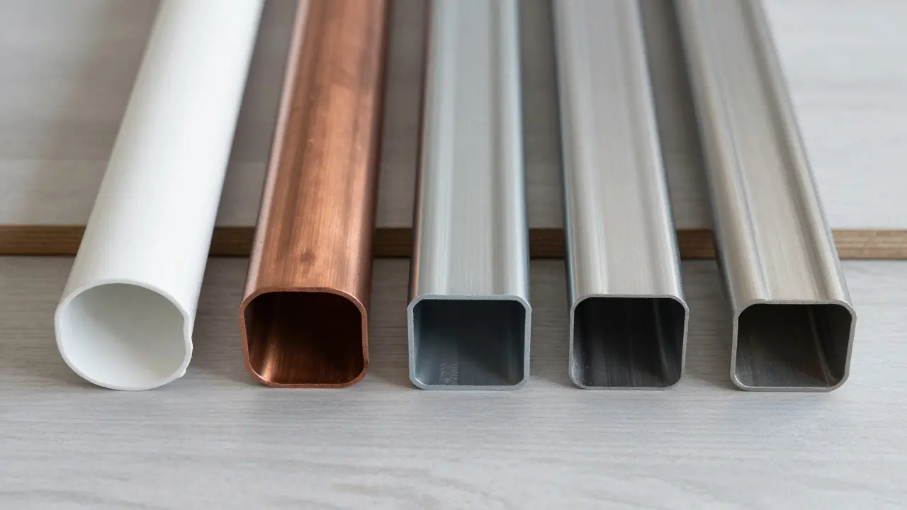 Vergleich von Regenrinnenmaterialien: PVC, Kupfer, Zink und Stahl