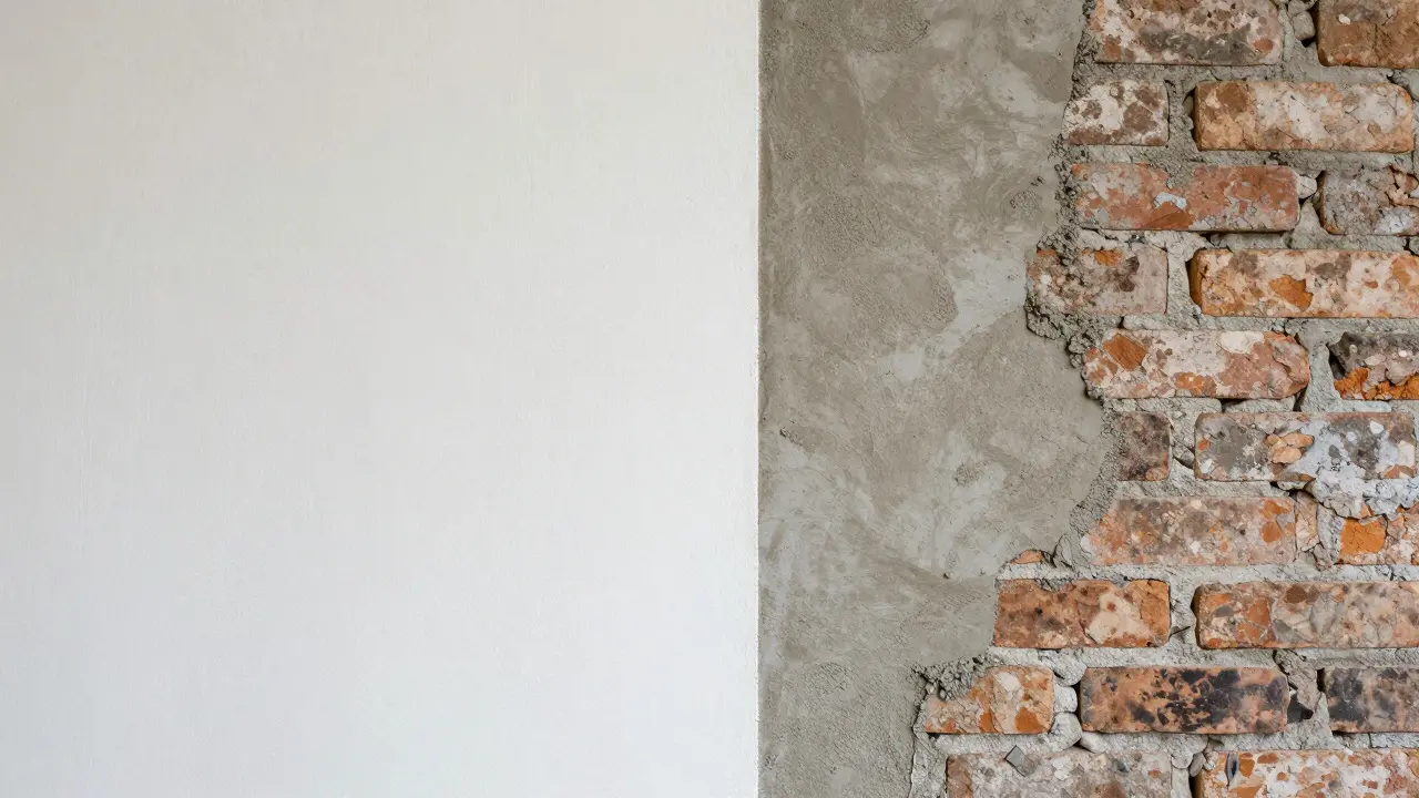 Vergleich von reparierter Gipskartonwand und massivem Mauerwerk mit unterschiedlichen Füllstoffen