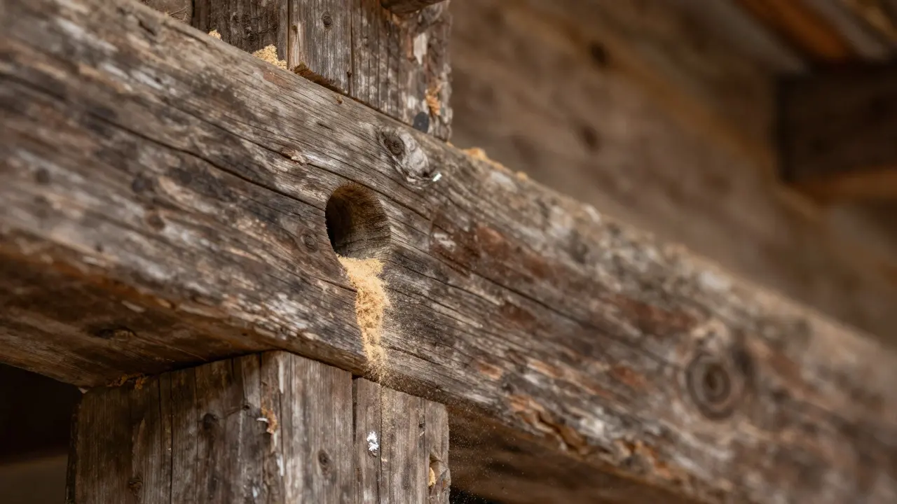 Holzschutz im Denkmal: Bohrmehl, Pilze & Insekten richtig behandeln